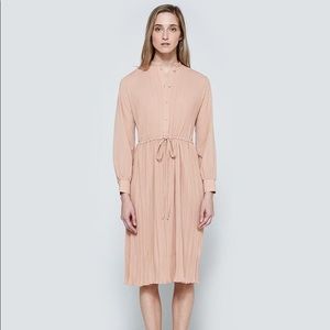 Farrow Blush Pleated Midi Dress, small